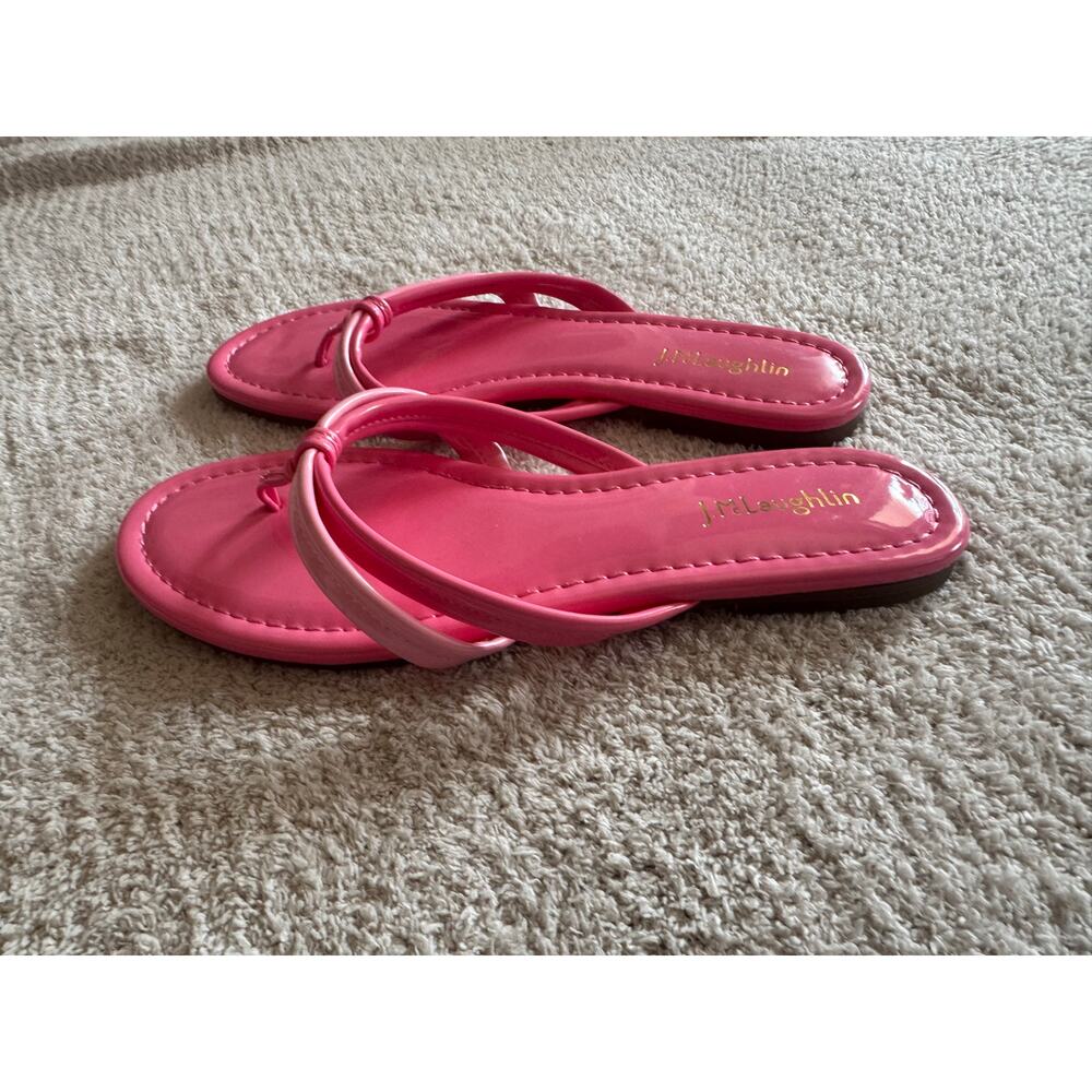 J. McLaughlin pink Caitlin thong sandals size 10 - Picture 2 of 7